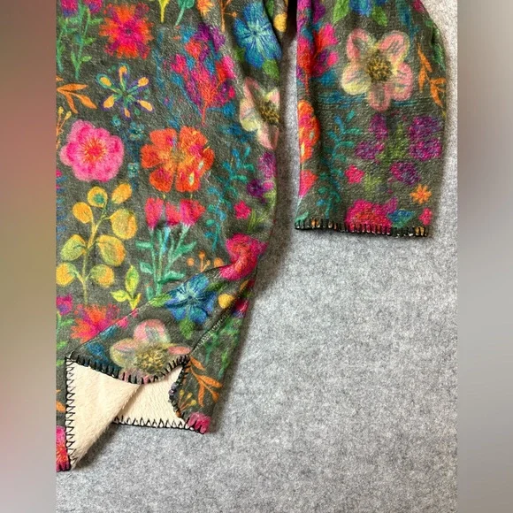 Natural Life Oversized Cozy Blanket Hoodie One size Multi Flora - Picture 5 of 10